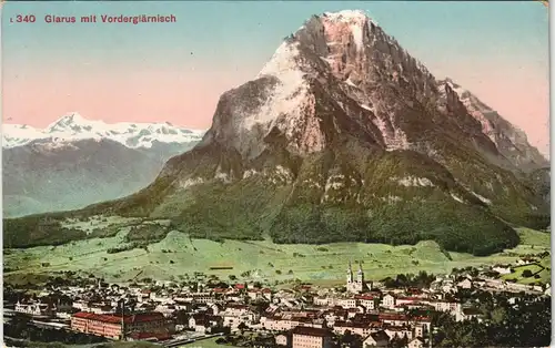 Glarus Glaris | Glarona | Glaruna | Claruna Glarus mit Vorderglärnich 1909