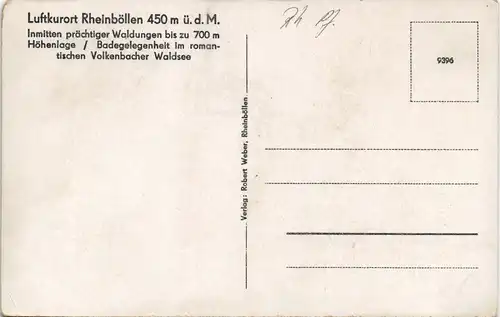 Ansichtskarte Rheinböllen Gasthaus zur Post 1939