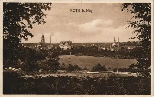 Ansichtskarte Roth bei Nürnberg Partie an der Stadt 1926