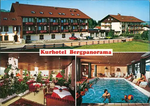 Nesselwang Kurhotel BERGPANORAMA Café-Pension Mehrbildkarte 1986