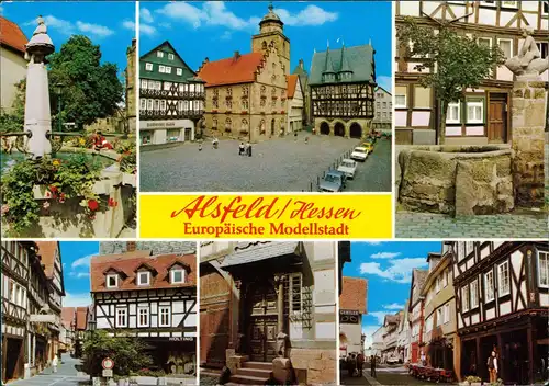 Alsfeld Mehrbildkarte der Europäischen Modellstadt in Hessen 1990