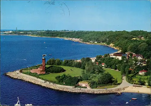 Möltenort-Heikendorf U-Boot-Ehrenmal aus der Vogelschau-Perspektive 1980