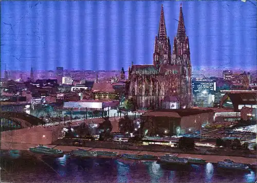 Ansichtskarte Köln Kölner Dom 1975 Silber-Effekt