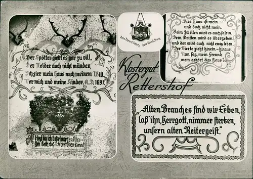 Fischbach (Taunus)-Kelkheim Klostergut Rettershof Taunus, Mehrbildkarte 1970