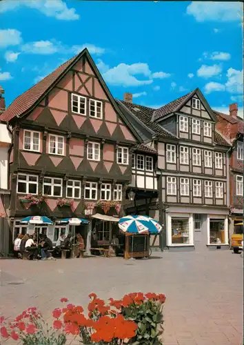 Wolfenbüttel Altstadt Krambuden Personen im Lokal mit Außensitz 1981