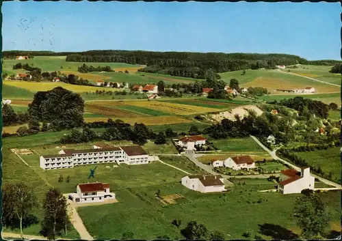 Ansichtskarte Bad Wurzach Evangelisches Mütterkurheim, Allgäu Panorama 1966
