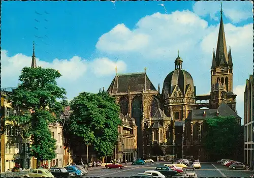 Ansichtskarte Aachen Partie am Aachener Dom 1968