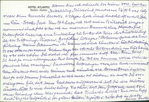 Ansichtskarte Baden-Baden HOTEL ATLANTIC 1980