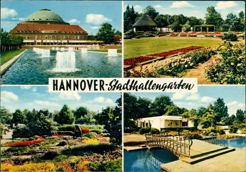 Ansichtskarte Hannover Stadthallengarten Stadthalle Mehrbildkarte 1965