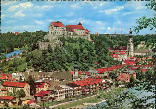 Ansichtskarte Burghausen a.d.S. Blick auf längste Burg Deutschlands 1970