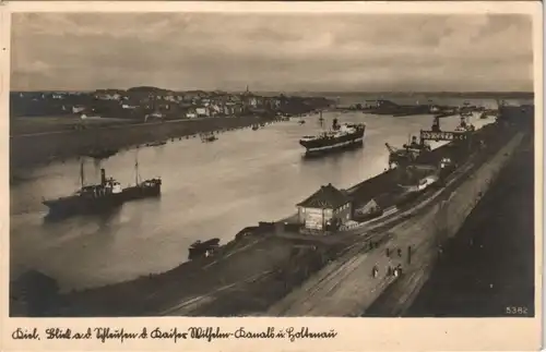Ansichtskarte Holtenau-Kiel Holtenå Kaiser-Wilhelm-Kanal, Dampfer 1940