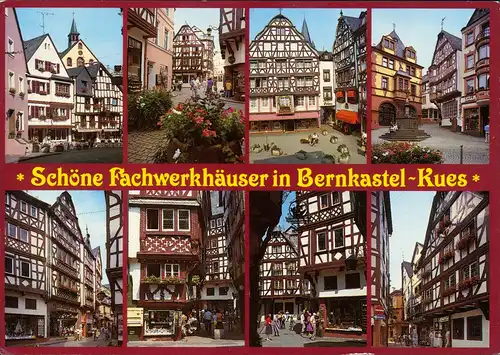 Bernkastel-Kues Berncastel-Cues Mehrbildkarte mit 8 Schönen Fachwerkhäuser 1980