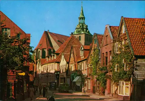 Ansichtskarte Lüneburg Auf dem Meere und Michaeliskirche 1970