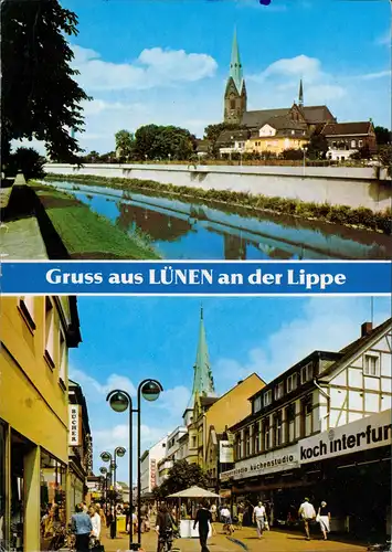 Lünen (Westfalen) 2-Bild-Karte Gruss aus Lünen an der Lippe 1984