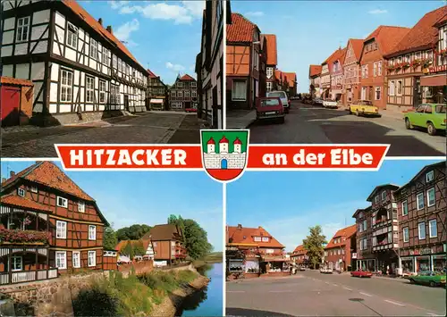 Hitzacker (Elbe) Mehrbildkarte mit 4 Fotos Stadtteilansichten 1985