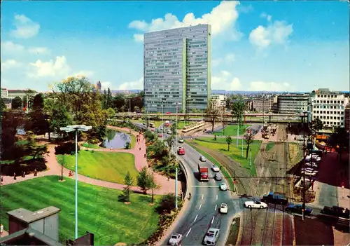 Ansichtskarte Düsseldorf Schadowstraße, Hochhaus, Auto Strasse 1971