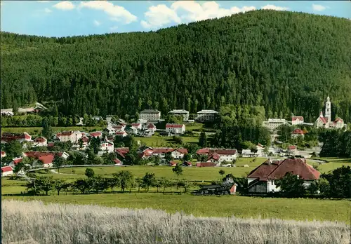 Bayerisch Eisenstein Panorama-Ansicht gegen Hochberg Bayer. Wald 1972