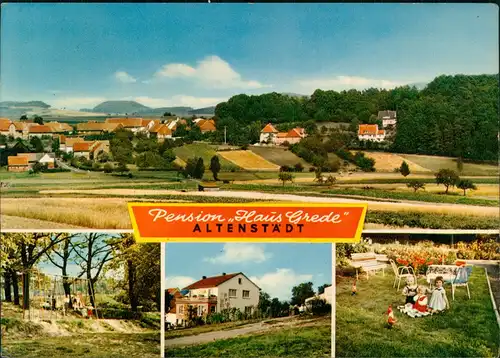 Altenstädt-Naumburg (Hessen) Mehrbildkarte mit Pension Haus Grede 1975