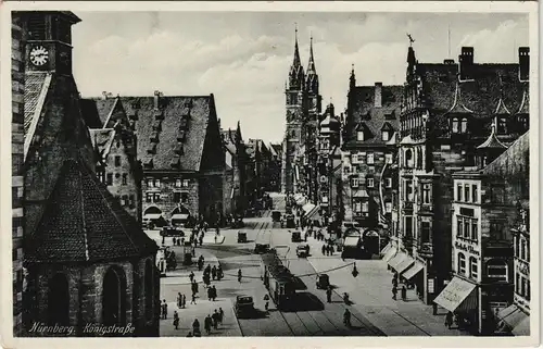 Ansichtskarte Nürnberg Königsstraße 1928