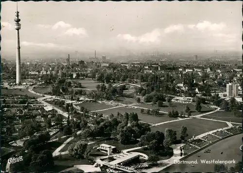 Ansichtskarte Dortmund Luftbild Westfalenpark vom Flugzeug aus 1975