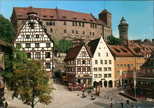 Ansichtskarte Nürnberg Dürerplatz mit Burg 1980