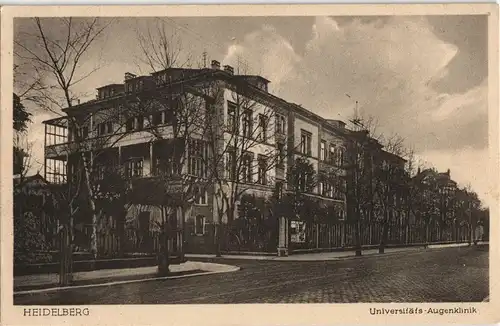 Ansichtskarte Heidelberg Universitäts-Augenklinik Strassen Ansicht 1920