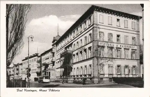 Ansichtskarte Bad Kissingen Strassen Partie am Haus Viktoria Kaiserhof 1940