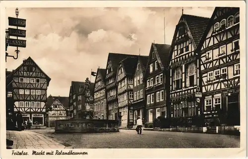 Ansichtskarte Fritzlar Marktplatz, Kreissparkasse 1932