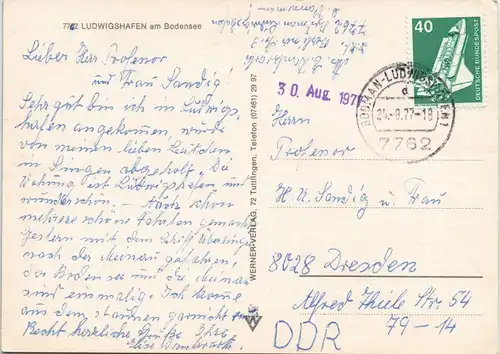 Ludwigshafen (Bodensee)-Bodman-Ludwigshafen Mehrbildkarte, ua. Luftbild 1977