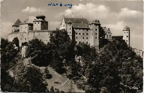 Ansichtskarte Harburg (Schwaben) Schloss a.d. Romantischen Straße 1959