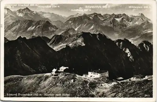 Ansichtskarte .Bayern Edmund Probsthaus Aussicht nach Süden 1934