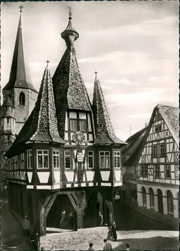 Ansichtskarte Michelstadt Rathaus a. d. Jahre 1484 1960