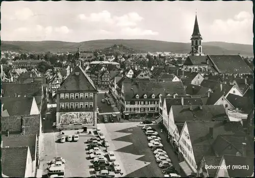 Ansichtskarte Schorndorf Panorama-Ansicht Blick auf das Zentrum 1970/1967