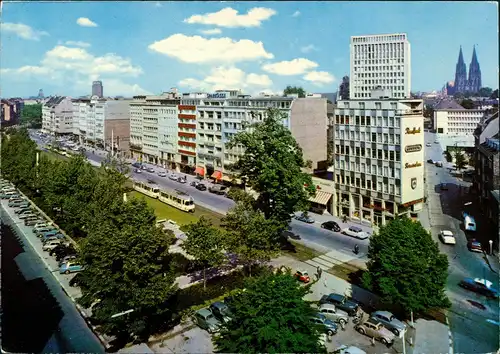 Ansichtskarte Köln Kaiser Wilhelm-Ring aus der Vogelschau-Perspektive 1970