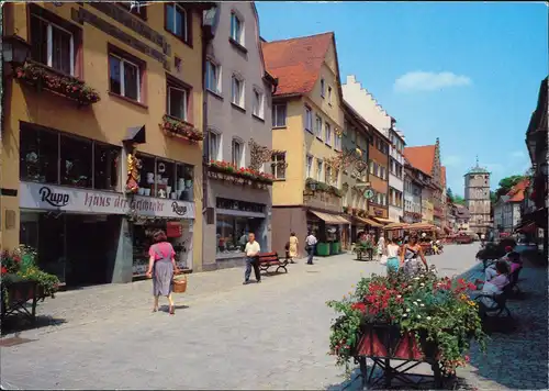Ansichtskarte Wangen Straßen Ansicht Geschäfte Personen beim Einkaufen 1992