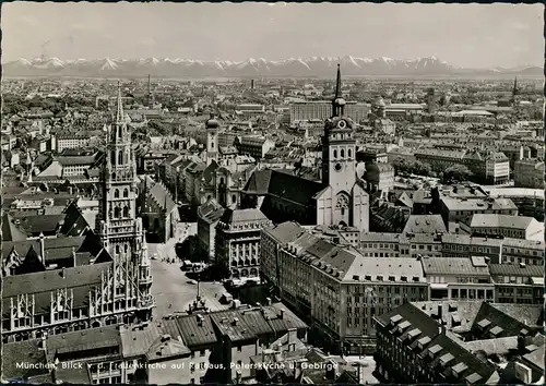 München Stadt Panorama-Ansicht v.d. Frauenkirche aus gesehen 1963