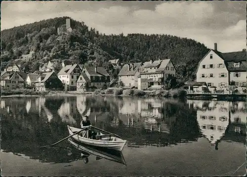 Ansichtskarte Bad Liebenzell Panorama-Ansicht See mit Burg 1958
