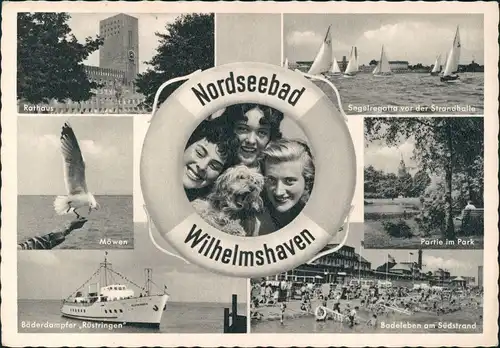 Wilhelmshaven Mehrbild-AK Rüstringen, Segel-Regatta uvm. 1940