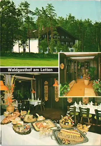 Ansichtskarte Lauf a.d.Pegnitz Waldgasthof am Letten Bes. Fam. Wittmann 1986