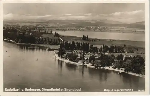 Radolfzell am Bodensee Luftbild Original Fliegeraufnahme Strandhotel 1937
