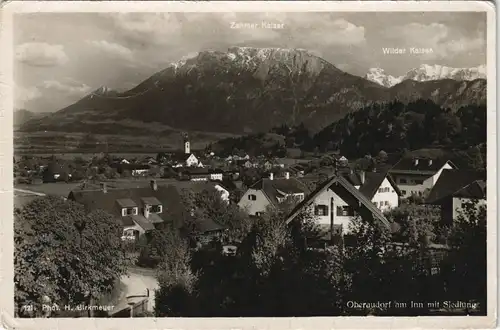 Ansichtskarte Oberaudorf Ort am Inn mit Siedlung Panorama-Ansicht 1940