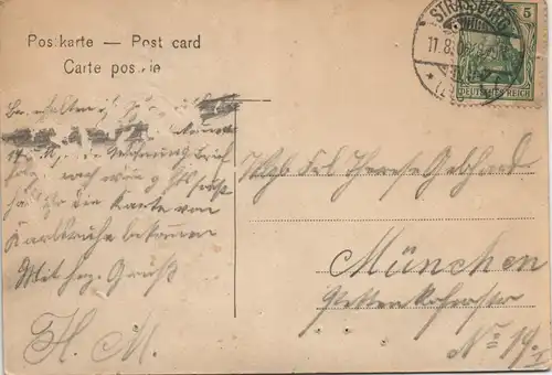 CPA Straßburg Strasbourg Kleberplatz, Stimmungsbild 1908