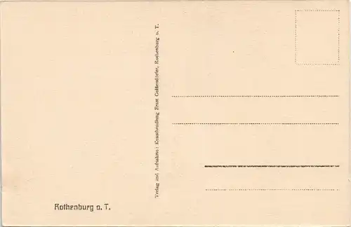 Ansichtskarte Rothenburg ob der Tauber Rathaus 1913