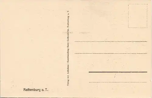 Ansichtskarte Rothenburg ob der Tauber PLÖNLEIN 1928