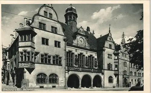 Ansichtskarte Freiburg im Breisgau Neues Rathaus 1929
