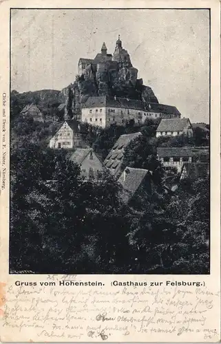 Ansichtskarte Felsberg (Hessen) Hohenstein Gasthaus 1910