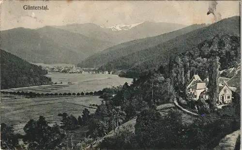 Ansichtskarte Günterstal-Freiburg im Breisgau Blick ins Günterstal 1908