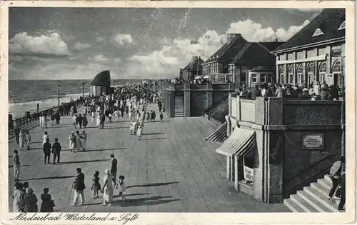 Ansichtskarte Westerland-Sylt Promenade 1938