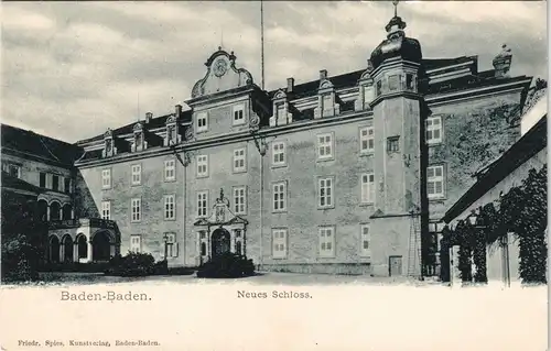 Ansichtskarte Baden-Baden Neues Schloß 1913