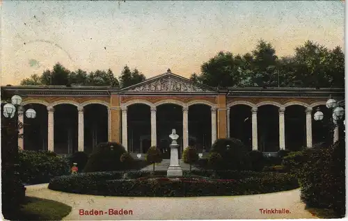 Ansichtskarte Baden-Baden Trinkhalle 1912